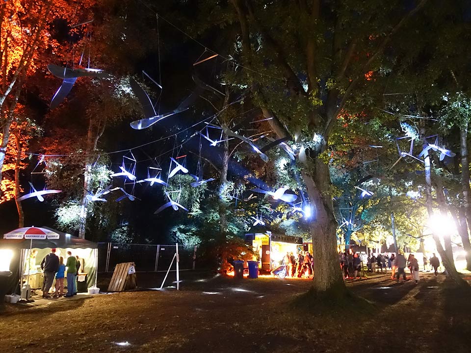 a summer's tale 2015: Beleuchtete Bäume (c) Sonja-Wilhelmer